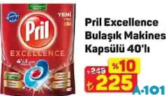 PRİL EXCELLENCE 4'Ü 1 ARADA BULAŞIK MAKİNESİ TABLETİ 40'LI PRİL EXCELLENCE 4'Ü 1 ARADA BULAŞIK MAKİNESİ TABLETİ 40'LI